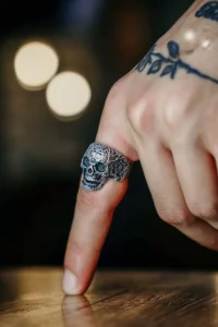The Collection Kurukafa Model Adjustable Silver Plated Ring