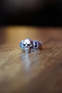 The Collection Kurukafa Iskelet Silver Plated Adjustable Ring - Image 2
