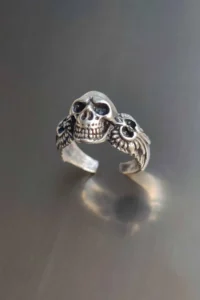 The Collection Kurukafa Iskelet Silver Plated Adjustable Ring - Image 6