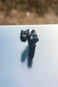 The Collection Matte Black Double Headed Pitbull Model Adjustable Ring - Image 3