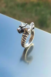 The Collection Double Headed Pitbull Model Adjustable Ring - Image 2