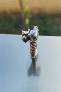 The Collection Double Headed Pitbull Model Adjustable Ring - Image 3