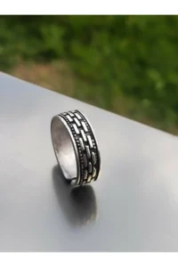 The Collection Antik Silver Plated Patterned Adjustable Ring - Image 2