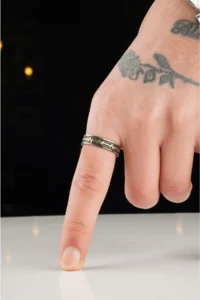 The Collection Heartbeat Model Double Color Adjustable Ring - Image 3