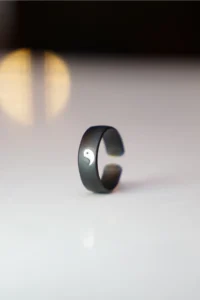 The Collection Ying Yang Denge Model Adjustable Black Ring - Image 3