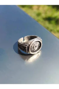 The Collection Medusa Model Adjustable Silver Plated Unisex Ring - Image 5