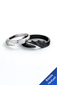 The Collection Angel and Devil Dragon Wing Adjustable Couple Friendship Lover Ring