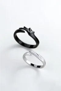 The Collection Angel and Devil Dragon Wing Adjustable Couple Friendship Lover Ring - Image 3