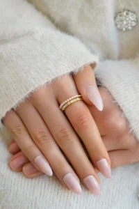 The Collection Set of 2 Modern Pearl Star and Butterfly Detailed Form Vip Gold Rings - Image 5