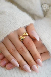 The Collection Set of 2 Modern Domed Vintage and Rope Form Vip Gold Rings - Image 4