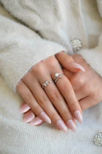 The Collection Set of 2 Modern Vip Silver Rings with Bow and Solitaire Detail - Image 2