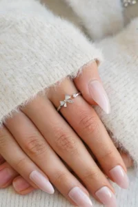 The Collection Set of 2 Modern Vip Silver Rings with Bow and Solitaire Detail - Image 3