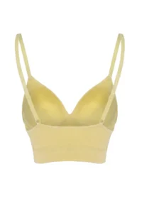 TRENDYOLMİLLA Yellow single seamless Without underwire Plain Sabit Container bralette Bra - Image 3