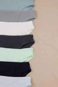 TRENDYOLMİLLA Gray-Multicolored 7's Camisole Briefs Plain Briefs Panties - Image 2