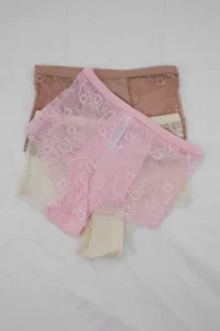 TRENDYOLMİLLA Brown-Multicolored 3 Sets single jersey hipster Lace Detailed Plain hipster Panties - Image 6