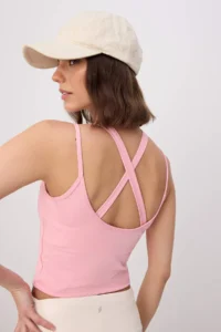 TRENDYOLMİLLA Pink Scuba Covered Sports bra - Image 2
