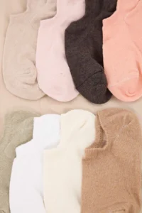 TRENDYOLMİLLA Beige-Pink 8's Plain jacquard Knitting Socks - Image 2