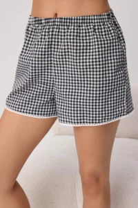 TRENDYOLMİLLA Black Printed shally Weaving Pajama Set - Image 4