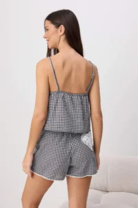 TRENDYOLMİLLA Black Printed shally Weaving Pajama Set - Image 5
