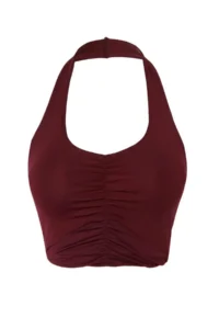 TRENDYOLMİLLA Burgundy Scuba Atma Container Sports bra