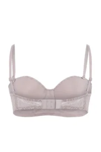 TRENDYOLMİLLA Mink-Multicolored 3 Sets Micro Lace Sabit Container Strapless Bra - Image 7