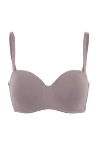 TRENDYOLMİLLA Mink-Multicolored 3 Sets Micro Lace Sabit Container Strapless Bra - Image 8