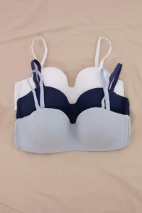 TRENDYOLMİLLA Navy Blue-Multicolored 3 Sets Micro/Camisole Sabit Container Strapless Bra