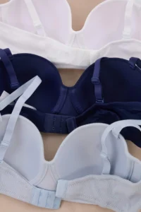TRENDYOLMİLLA Navy Blue-Multicolored 3 Sets Micro/Camisole Sabit Container Strapless Bra - Image 5
