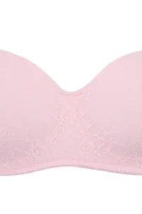 TRENDYOLMİLLA Pink-Multicolored 3 Sets Micro Lace Sabit Container Strapless Bra - Image 3