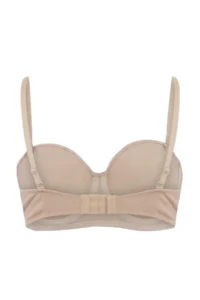 TRENDYOLMİLLA Brown-Multicolored 3 Sets Cotton Ribbed Covered Strapless Bra - Image 7