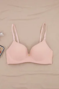 TRENDYOLMİLLA Pink Micro Striped Sabit Covered T-Shirt Bra Knitting Bra - Image 4
