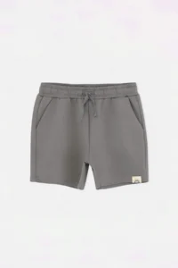 Gray-Pink Plain Knitting Shorts & Bermuda - Image 5