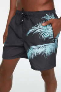 MAN Black Printed Standard Size Swimsuit Swim Shorts - Image 4