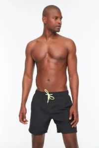 MAN Black Basic Standard Size Swimsuit Swim Shorts - Image 2