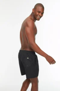 MAN Black Basic Standard Size Swimsuit Swim Shorts - Image 3