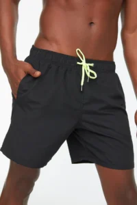 MAN Black Basic Standard Size Swimsuit Swim Shorts - Image 4