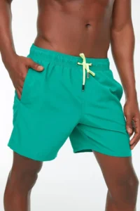 MAN Green Basic Standard Size Swimsuit Swim Shorts - Image 4