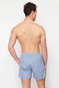 MAN Light Blue Basic Standard Size Swim Shorts - Image 5