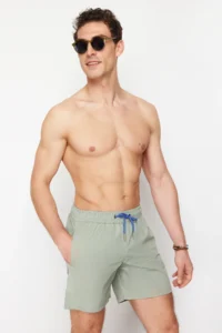 MAN Light Khaki Basic Standard Size Swimsuit Swim Shorts