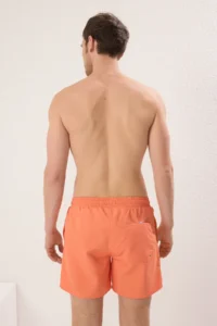 MAN Light Orange Basic Standard Size Swim Shorts - Image 4