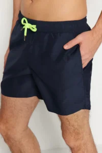 MAN Navy Blue Basic Standard Size Swimsuit Swim Shorts - Image 2