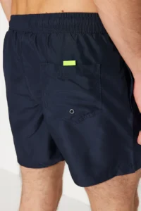 MAN Navy Blue Basic Standard Size Swimsuit Swim Shorts - Image 4