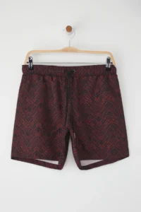 MAN Black-Orange Standard Size Geometric Swimsuit Swim Shorts - Image 8