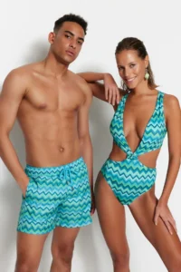 MAN Multicolored Standard Size Swimsuit Swim Shorts