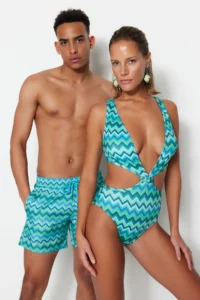 MAN Multicolored Standard Size Swimsuit Swim Shorts - Image 2