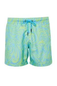 MAN Multicolored Standard Ebru pattern Swim Shorts - Image 7