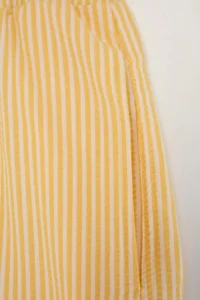 MAN Yellow-WHITE Striped seersucker Material Normal Size Regular Fit Swimsuit Swim Shorts - Image 2