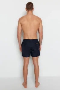 MAN Navy Blue Standard Size Etiket Detailed Swimsuit Swim Shorts - Image 3