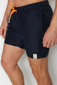 MAN Navy Blue Standard Size Etiket Detailed Swimsuit Swim Shorts - Image 4
