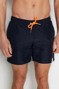 MAN Navy Blue Standard Size Etiket Detailed Swimsuit Swim Shorts - Image 6